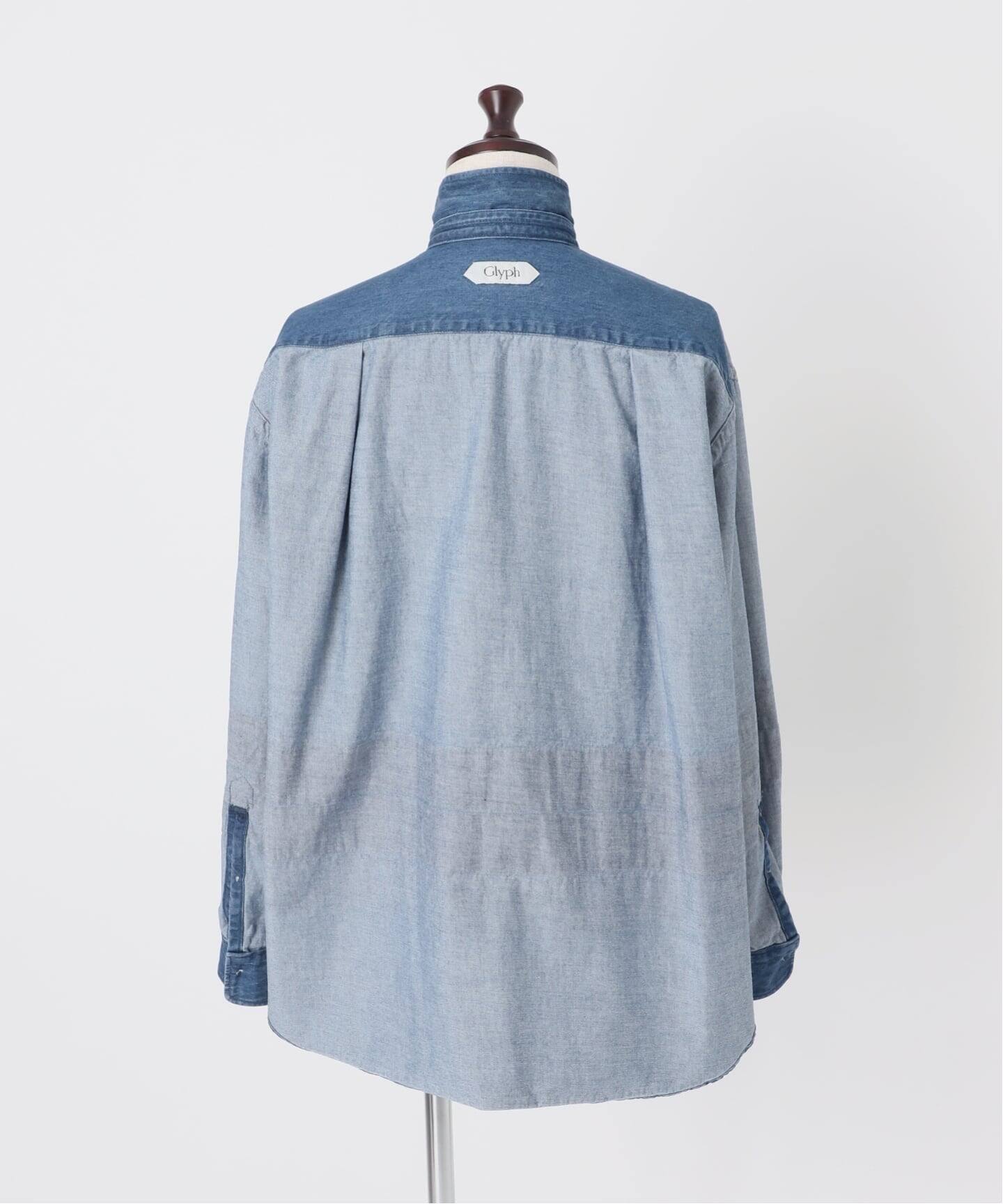 一部店舗+WEB限定》Glyph Garment Wash Denim Shirts（シャツ 