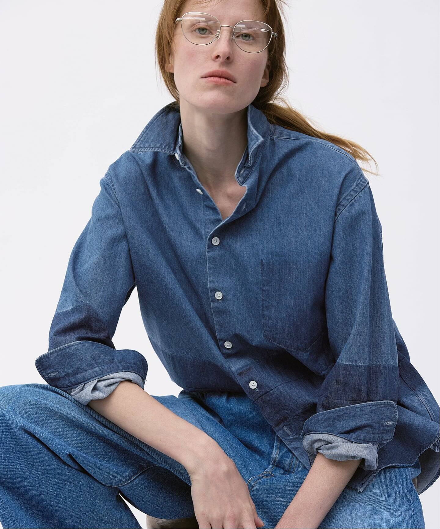 一部店舗+WEB限定》Glyph Garment Wash Denim Shirts（シャツ 