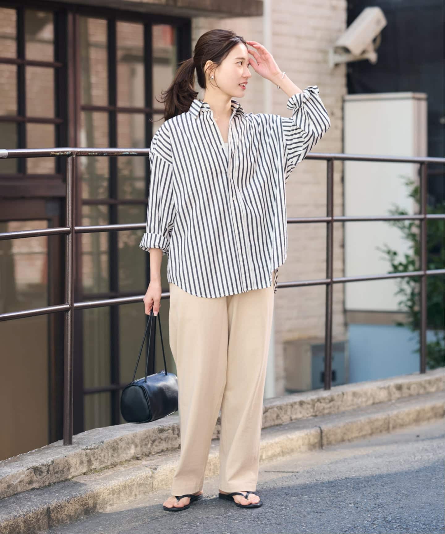 ≪WEB限定 / 追加≫コットンストライプレギュラーカラーシャツ（シャツ