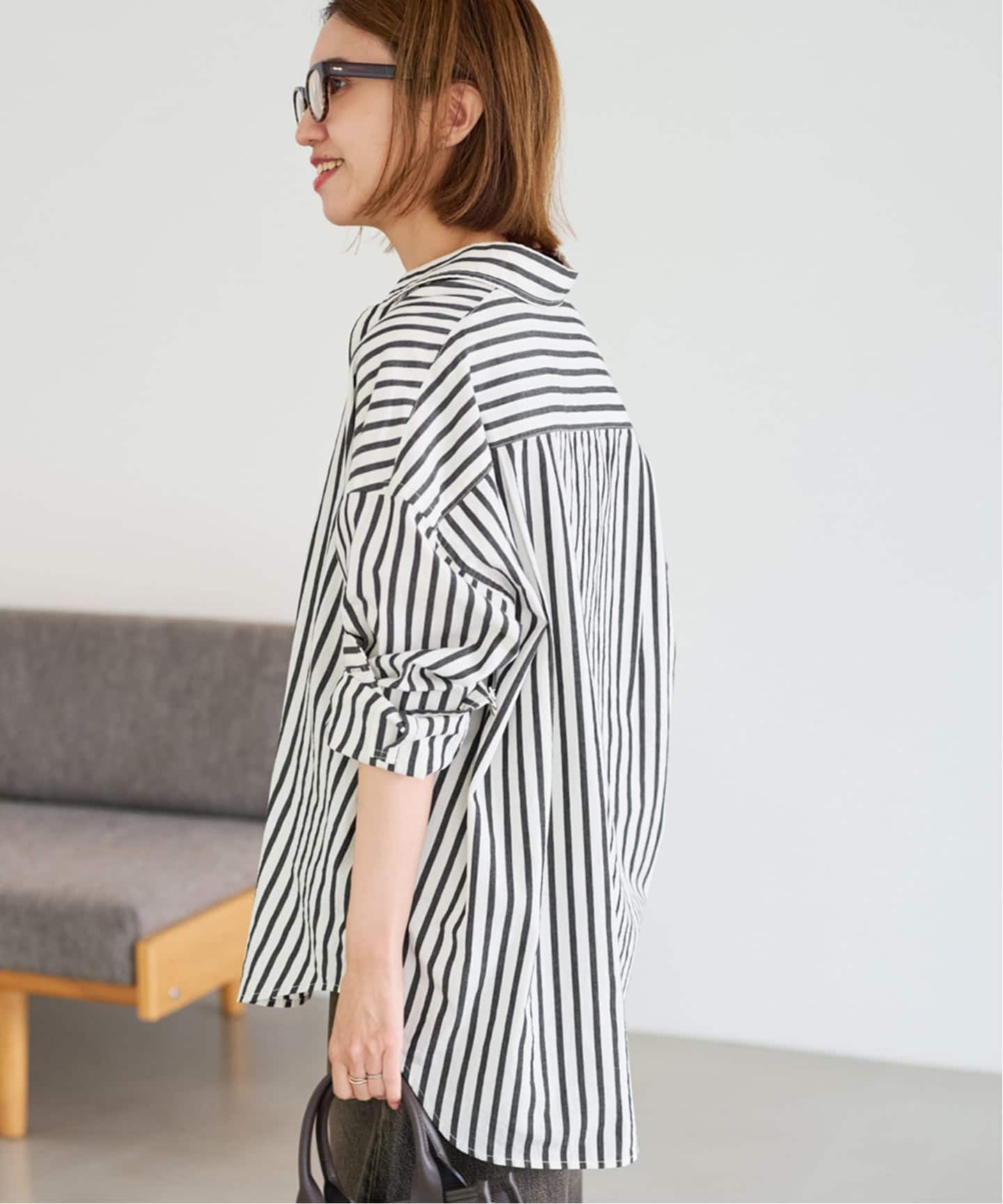 ≪WEB限定 / 追加≫コットンストライプレギュラーカラーシャツ（シャツ