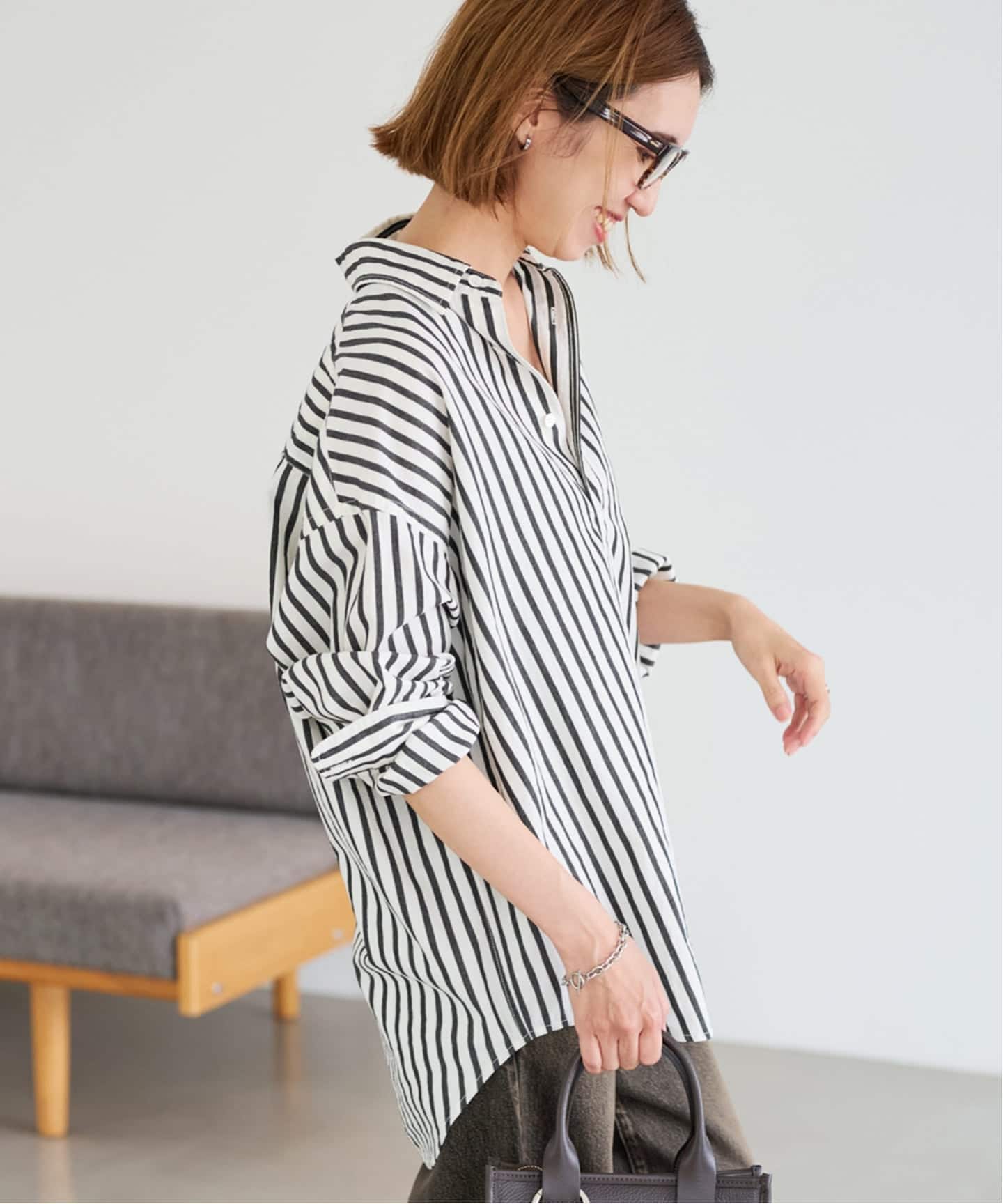 ≪WEB限定 / 追加≫コットンストライプレギュラーカラーシャツ（シャツ