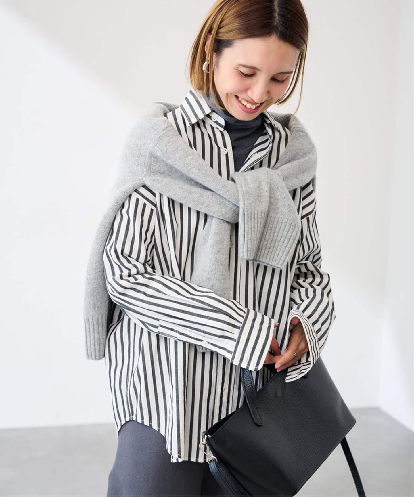 FRAMEWORK WEB限定コットンストライプレギュラーカラーシャツ ≪WEB限定 / 追加≫コットンストライプレギュラーカラーシャツ（シャツ