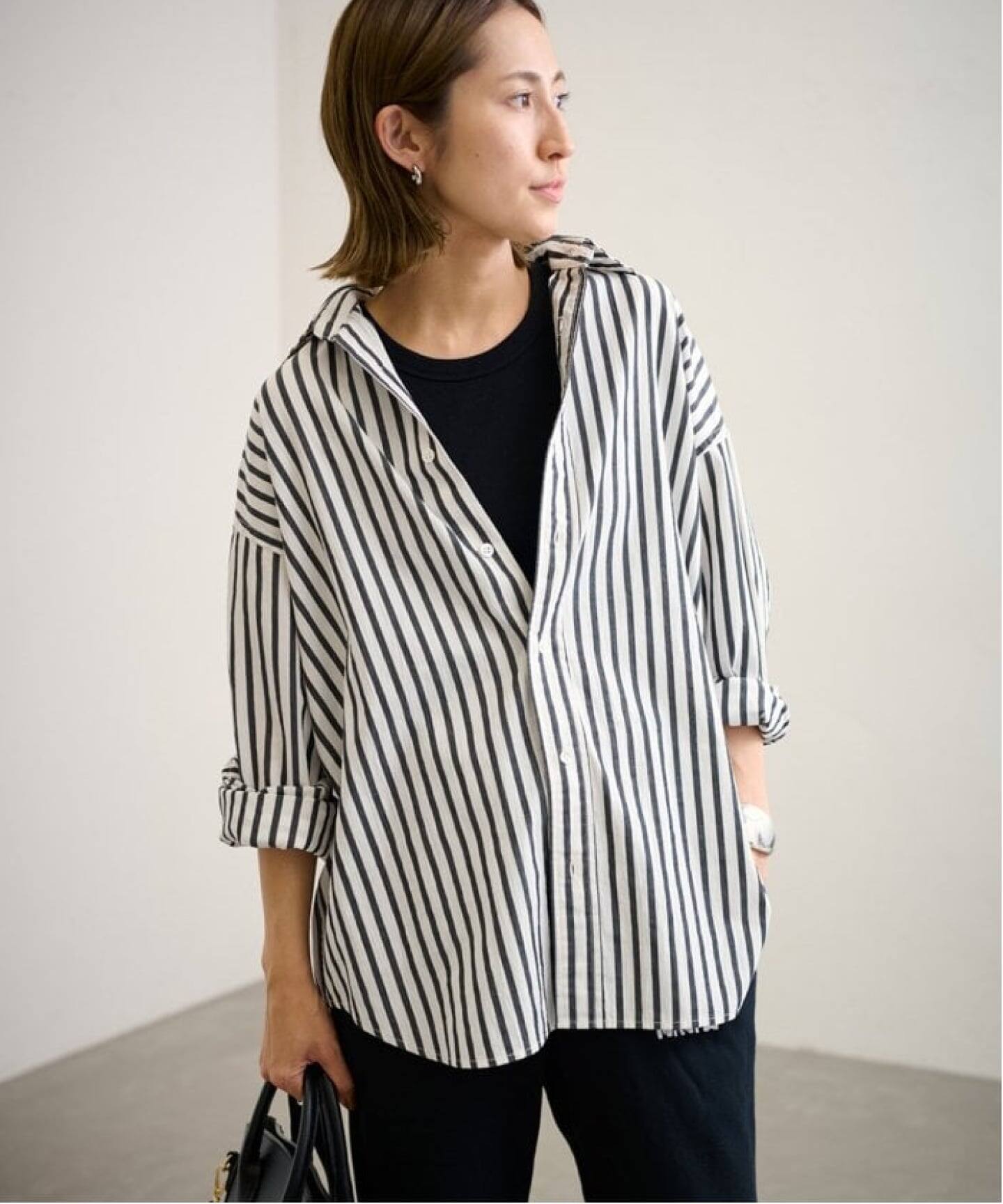 ≪WEB限定 / 追加≫コットンストライプレギュラーカラーシャツ（シャツ