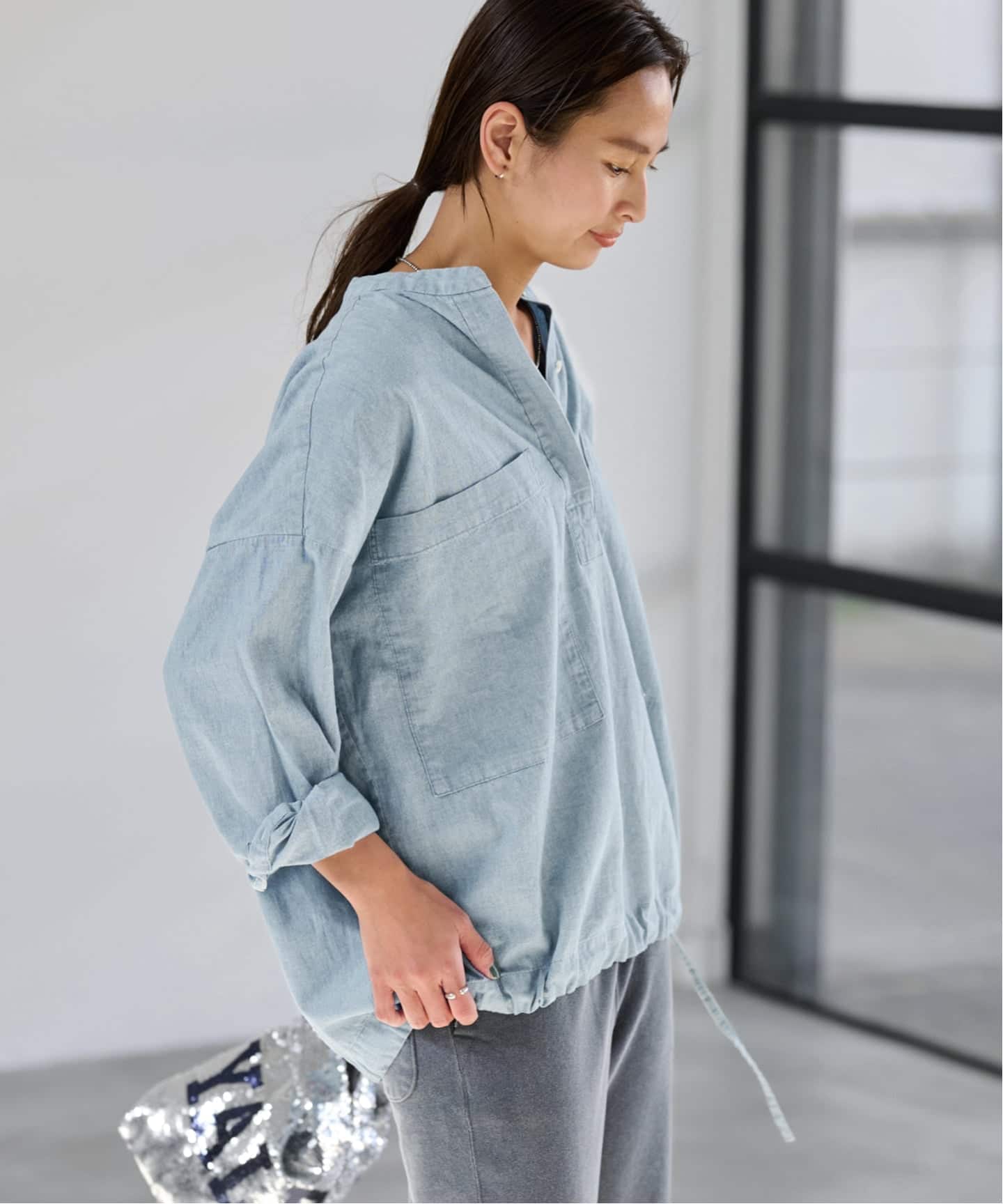 ≪WEB限定 / 追加≫ダンガリードロストシャツ（シャツ／ブラウス