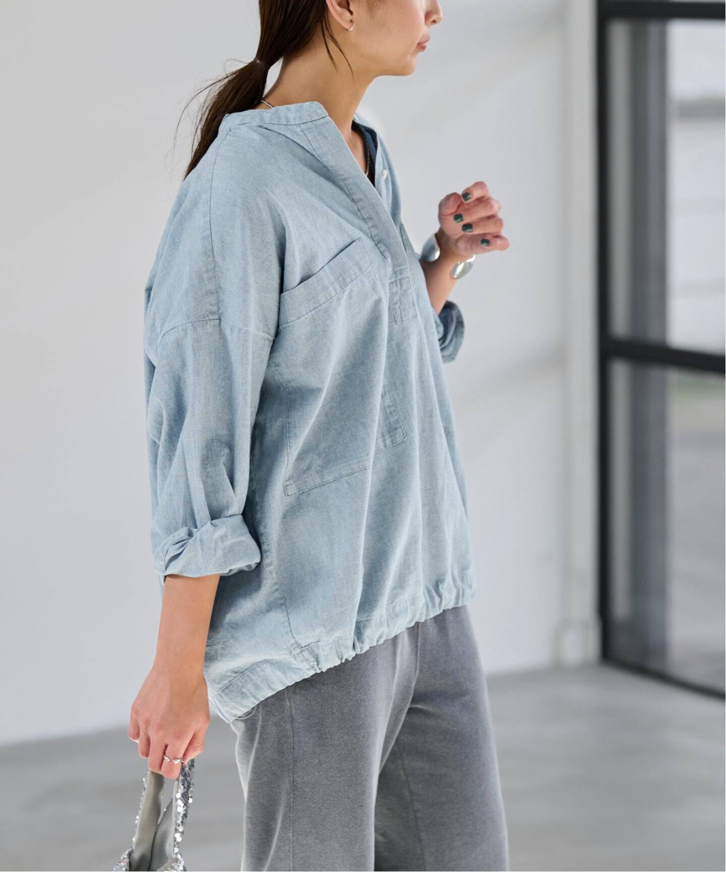 美品✨フレームワーク　ダンガリードロストシャツ　2025SS ≪WEB限定 / 追加予約≫ダンガリードロストシャツ（シャツ／ブラウス