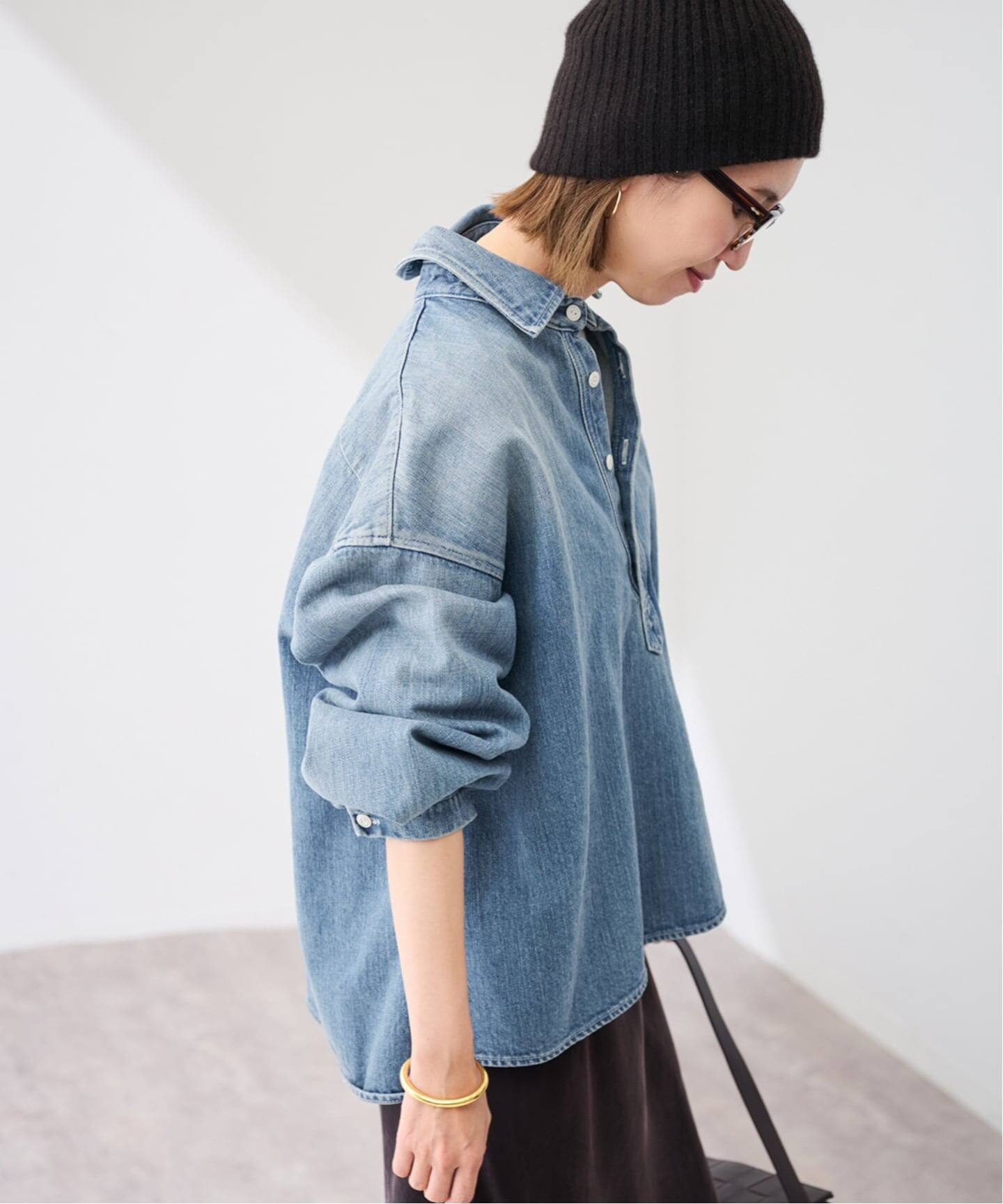 ≪WEB限定 / 追加予約≫デニムプルオーバーシャツ（シャツ／ブラウス