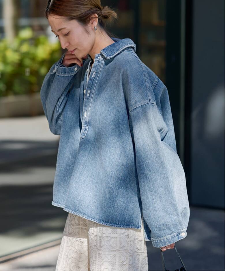 ≪WEB限定 / 追加≫デニムプルオーバーシャツ（シャツ／ブラウス 