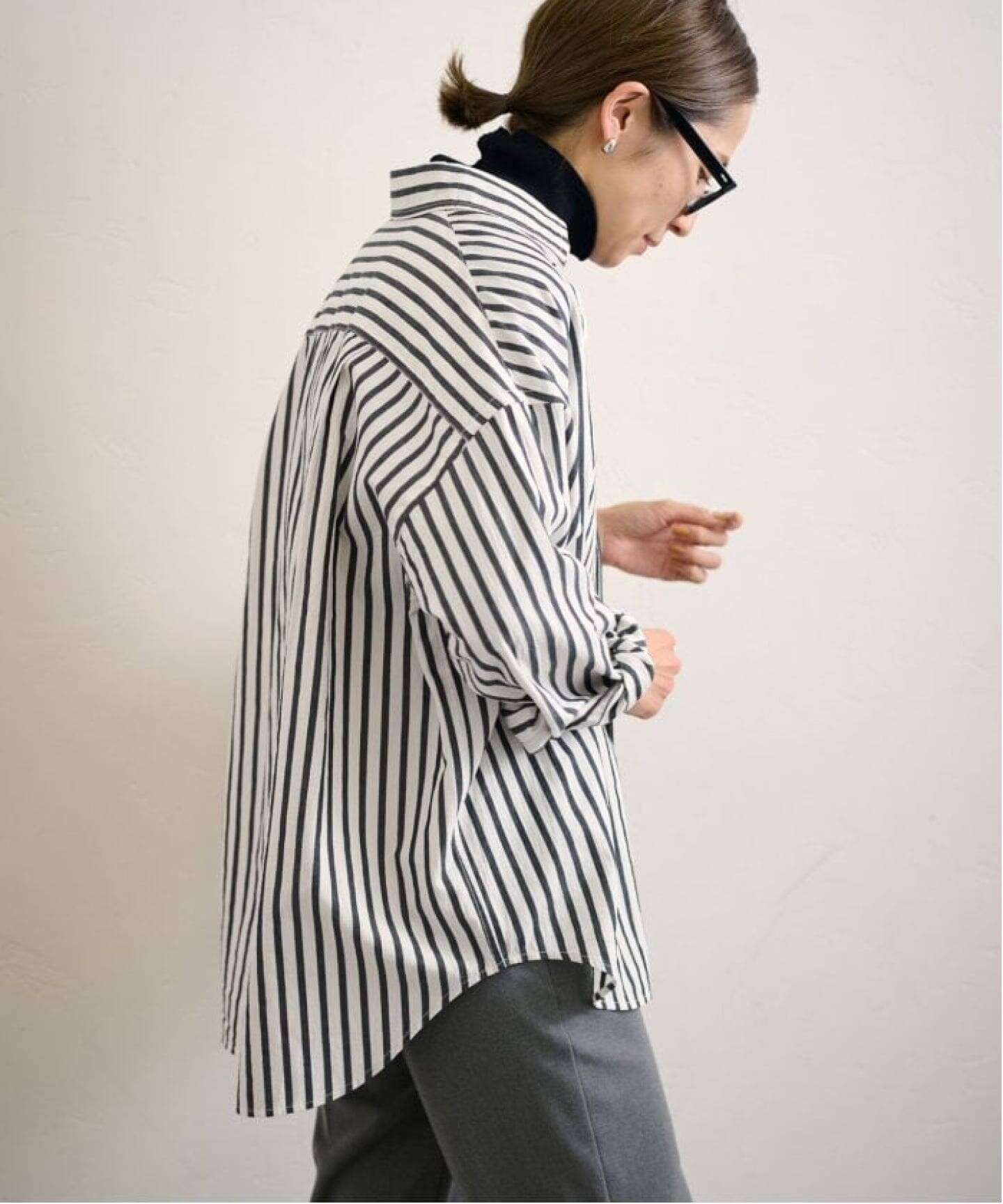 ≪WEB限定 / 追加≫コットンストライプレギュラーカラーシャツ（シャツ 