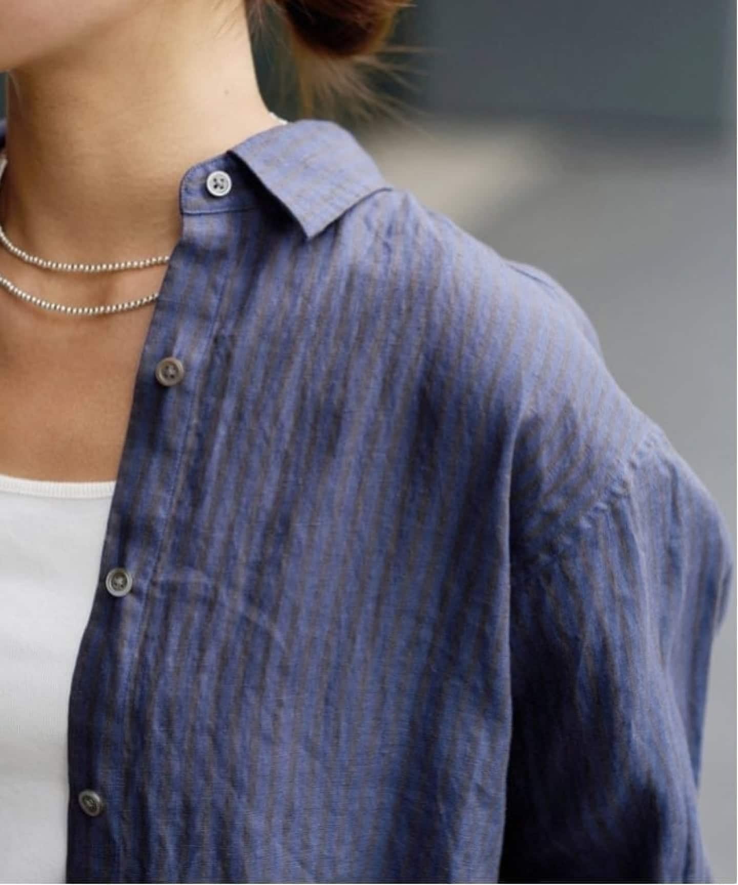 ≪一部カラーWEB限定 / 追加≫フレンチリネンレギュラーシャツ 4