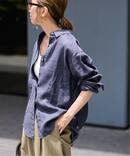 ≪一部カラーWEB限定 / 追加≫フレンチリネンレギュラーシャツ 4