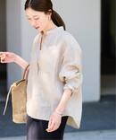 ≪追加≫フレンチリネンバンドカラーシャツ 2