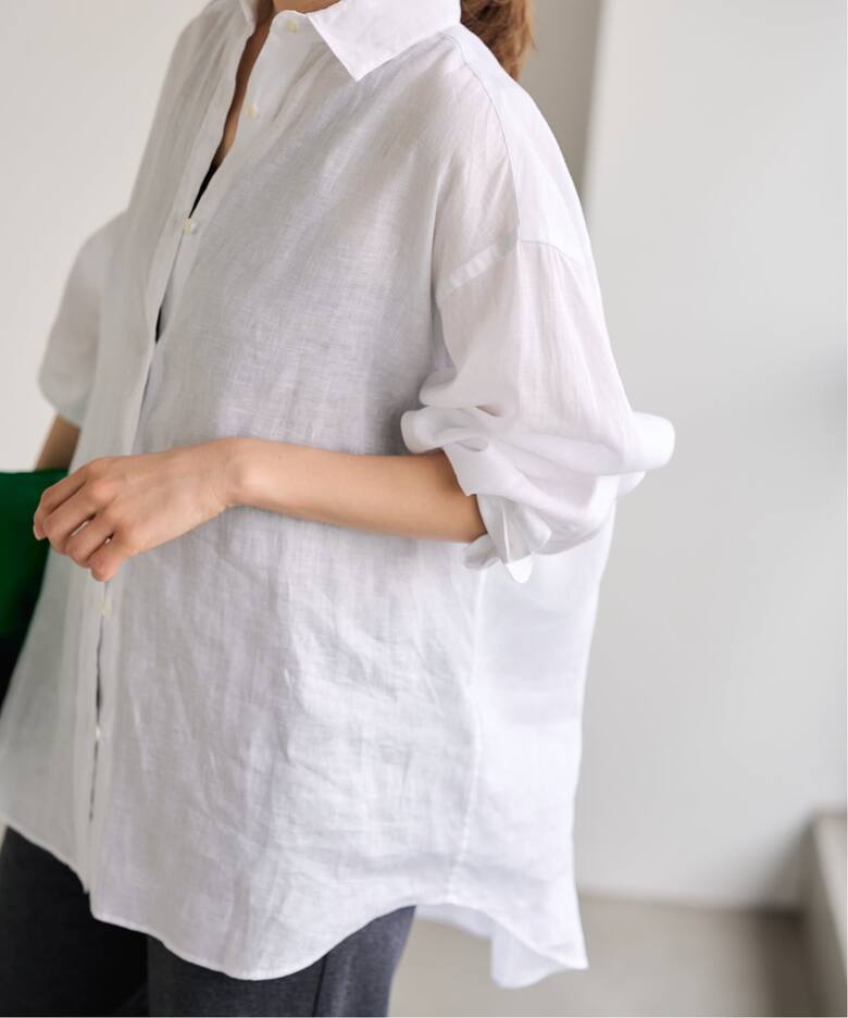 ≪新色 / 追加≫ライトフレンチリネンレギュラーシャツ（シャツ 