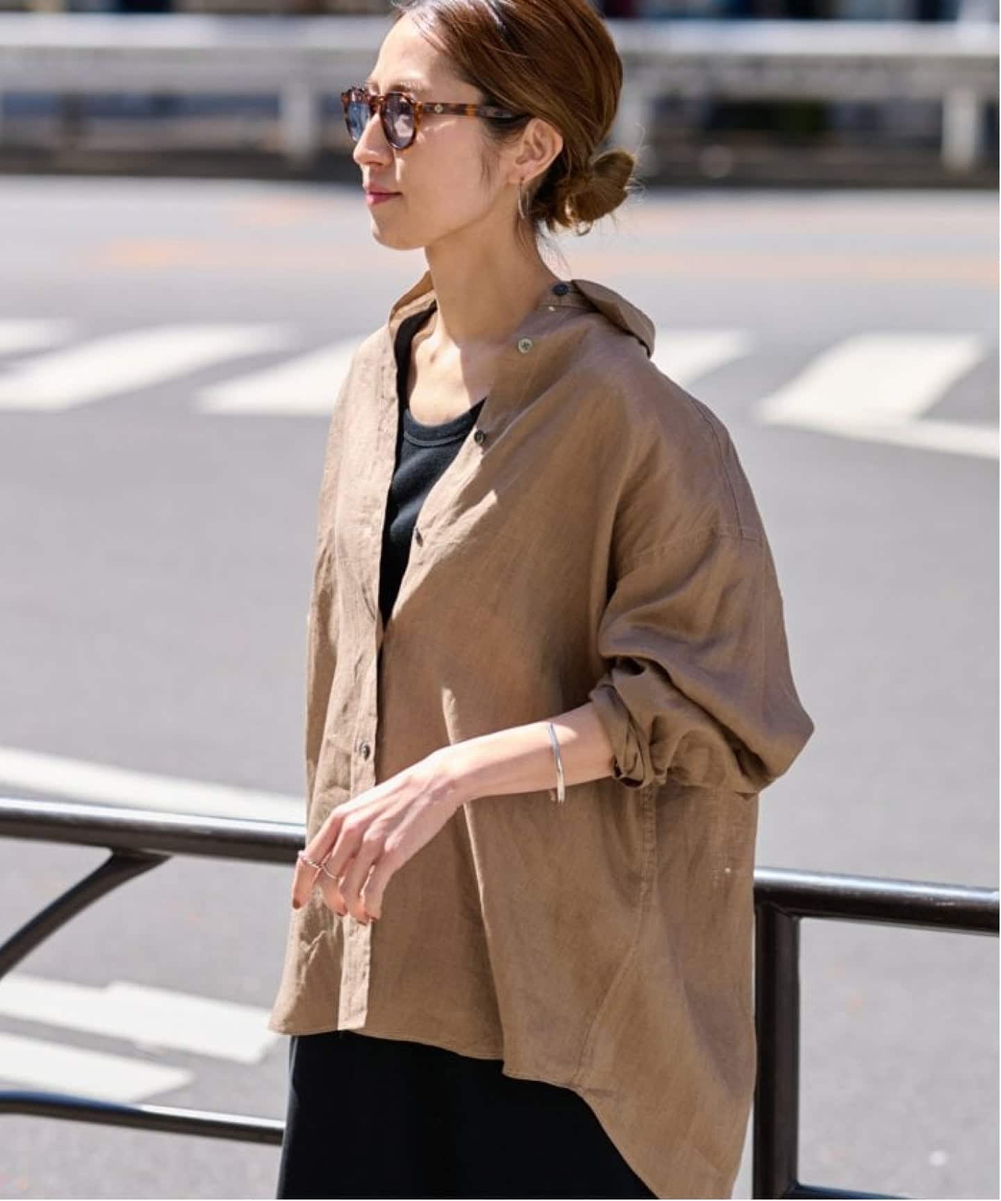 ≪新色 / 追加≫ライトフレンチリネンレギュラーシャツ（シャツ