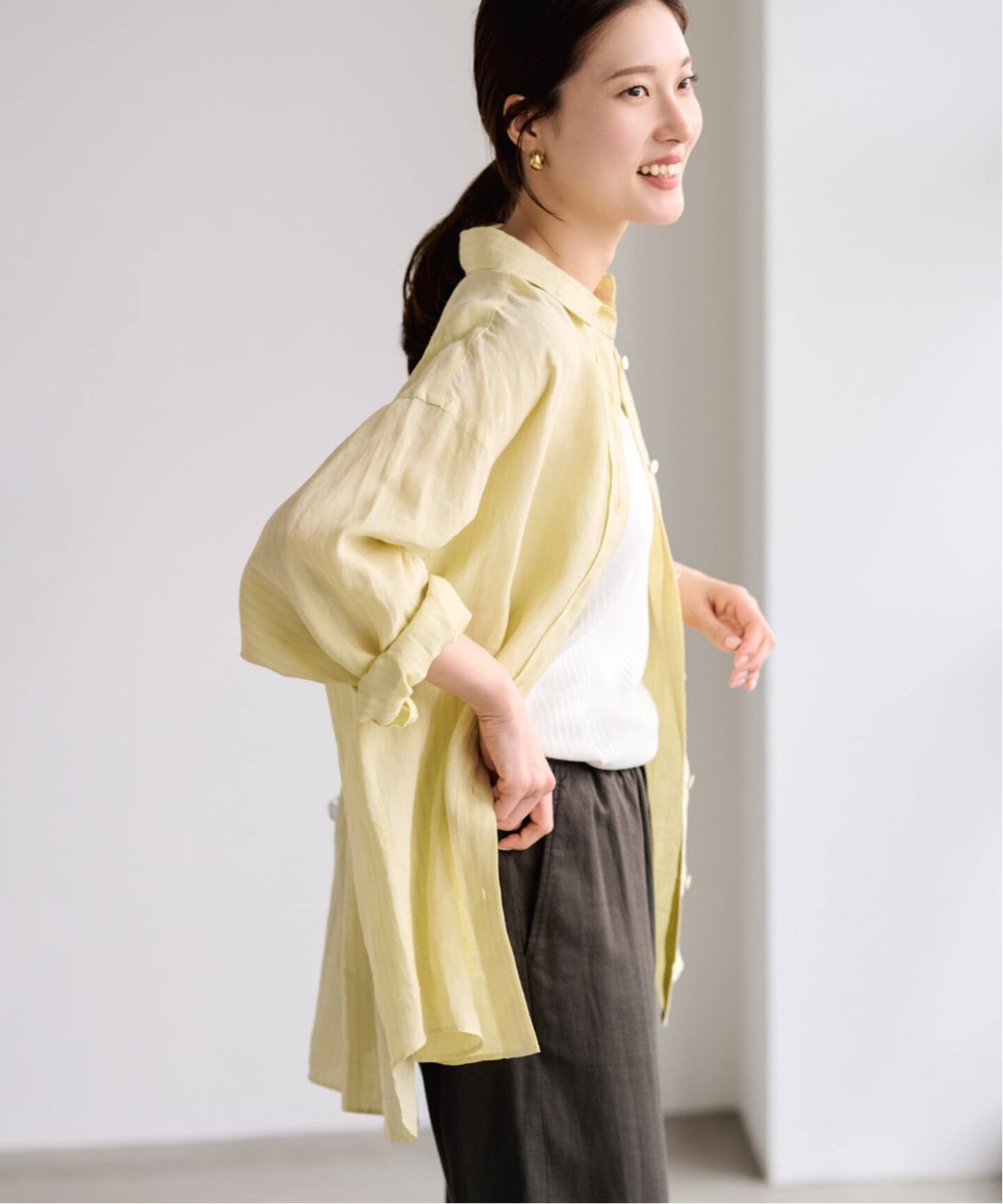 ≪一部カラーWEB限定 / 追加≫ライトフレンチリネンストライプ 
