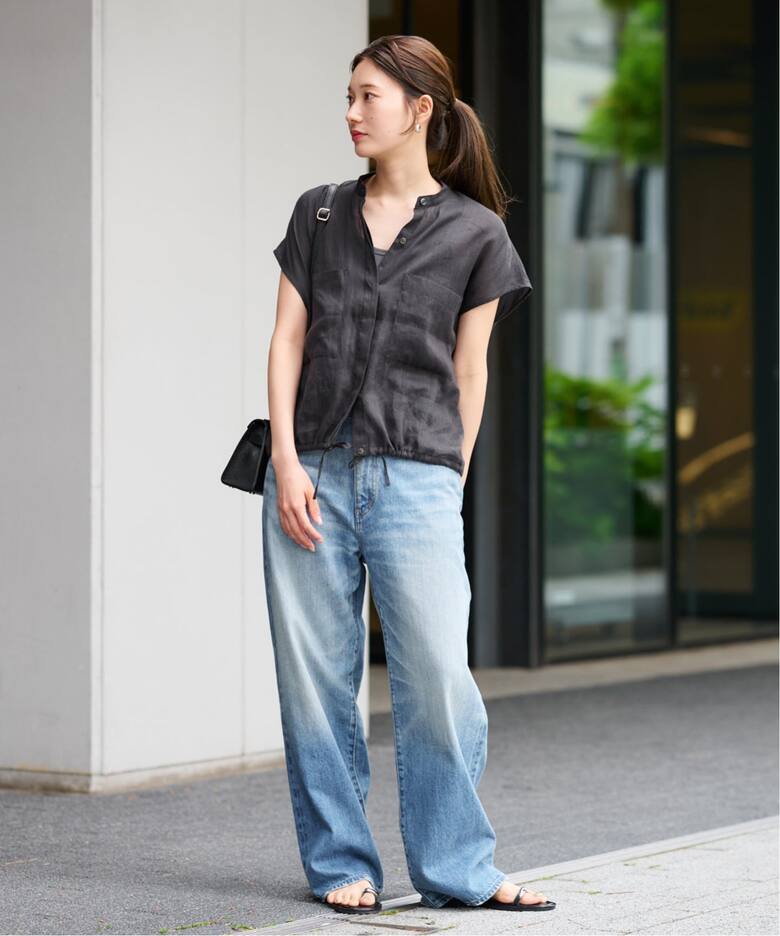 ≪一部カラーWEB限定 / 追加≫キャップスリーブドロストシャツ（シャツ 