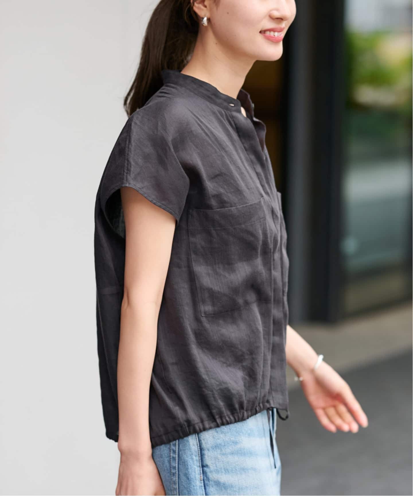 ≪一部カラーWEB限定 / 追加≫キャップスリーブドロストシャツ（シャツ