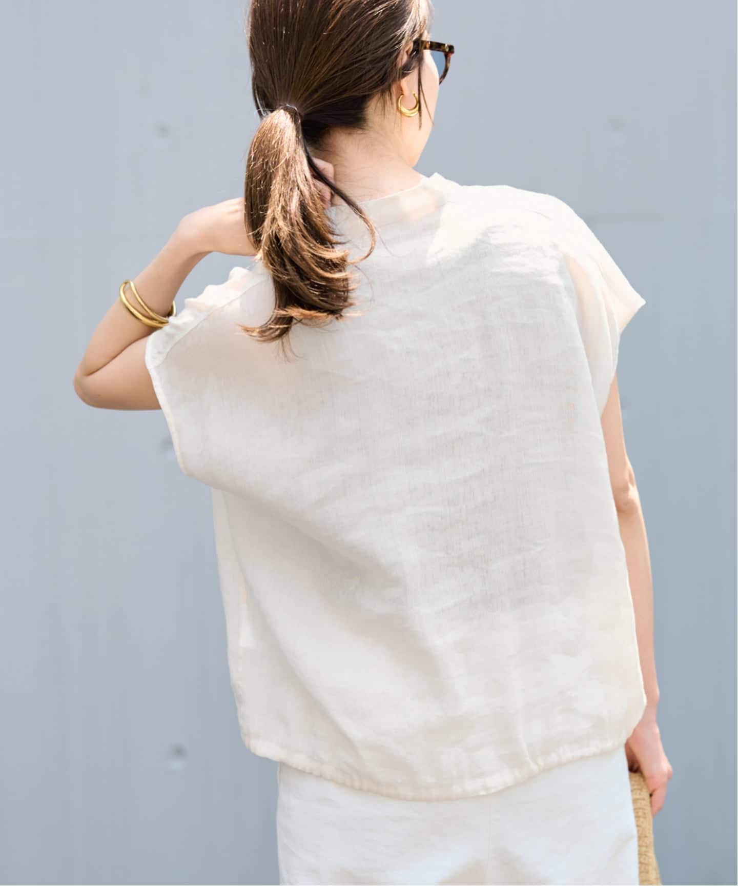 ≪一部カラーWEB限定 / 追加≫キャップスリーブドロストシャツ（シャツ