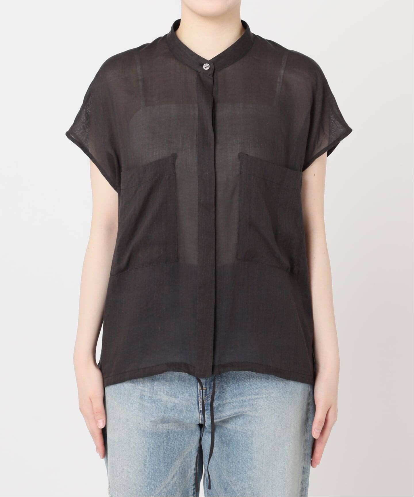 FRAMeWORK キャップスリーブドロストシャツ　ブラック ≪一部カラーWEB限定 / 追加≫キャップスリーブドロストシャツ（シャツ