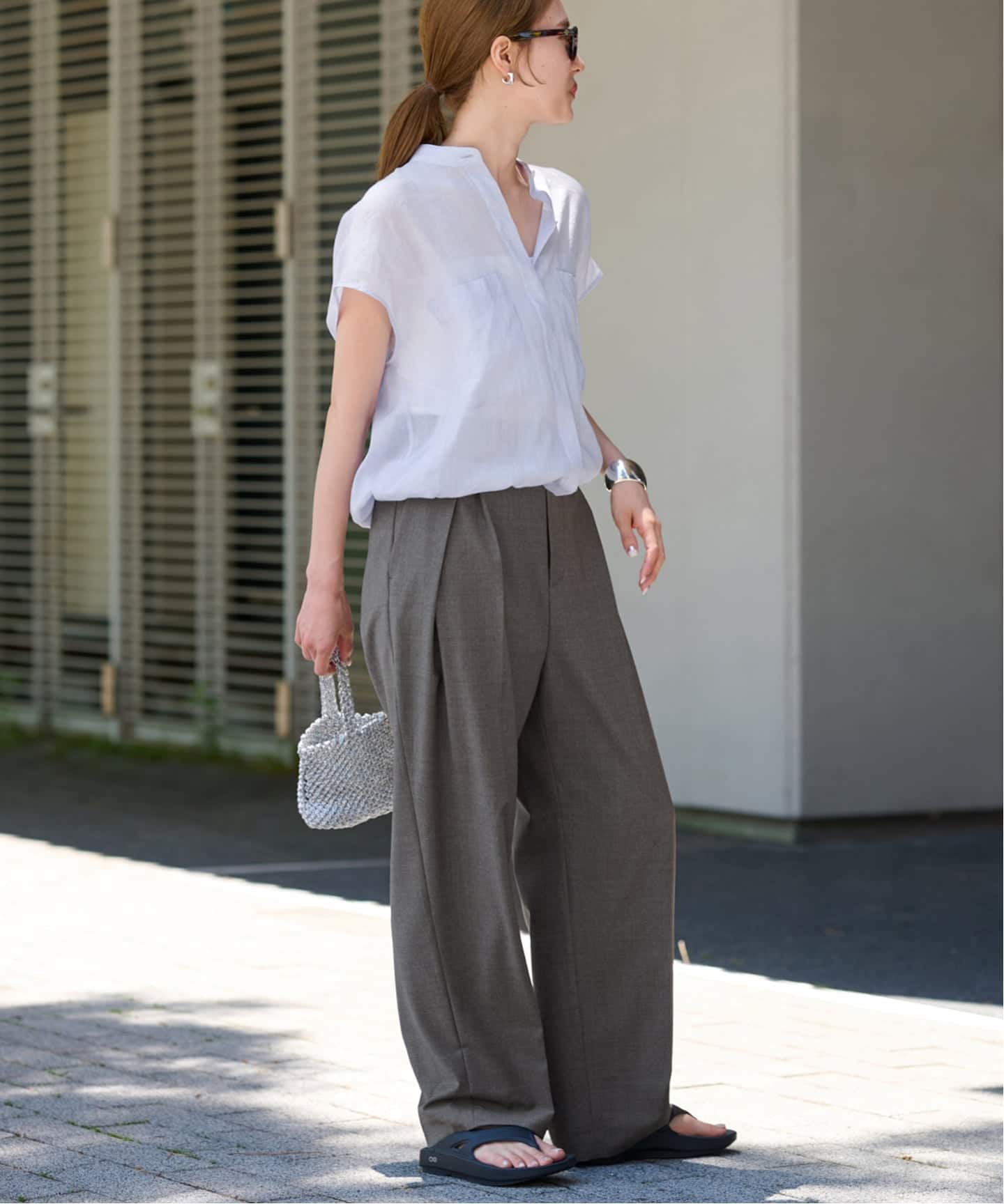 ≪一部カラーWEB限定 / 追加≫キャップスリーブドロストシャツ 2
