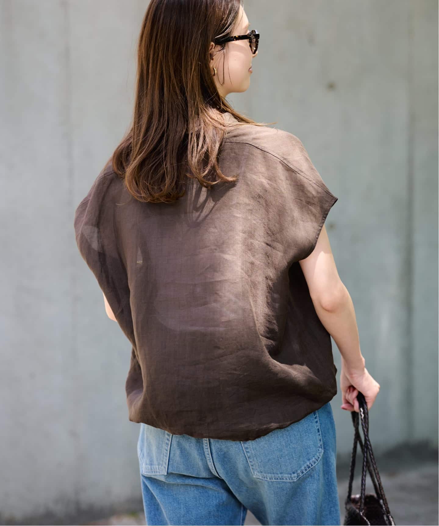 FRAMeWORK ラミーリヨセルキャップスリーブドロストシャツ ≪予約≫ラミーキャップスリーブドロストシャツ（シャツ／ブラウス