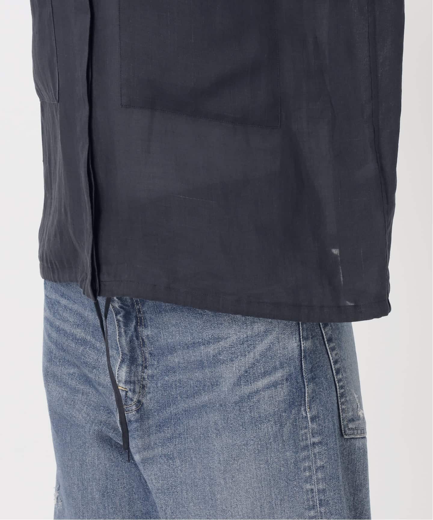 ラミーキャップスリーブドロストシャツ（シャツ／ブラウス