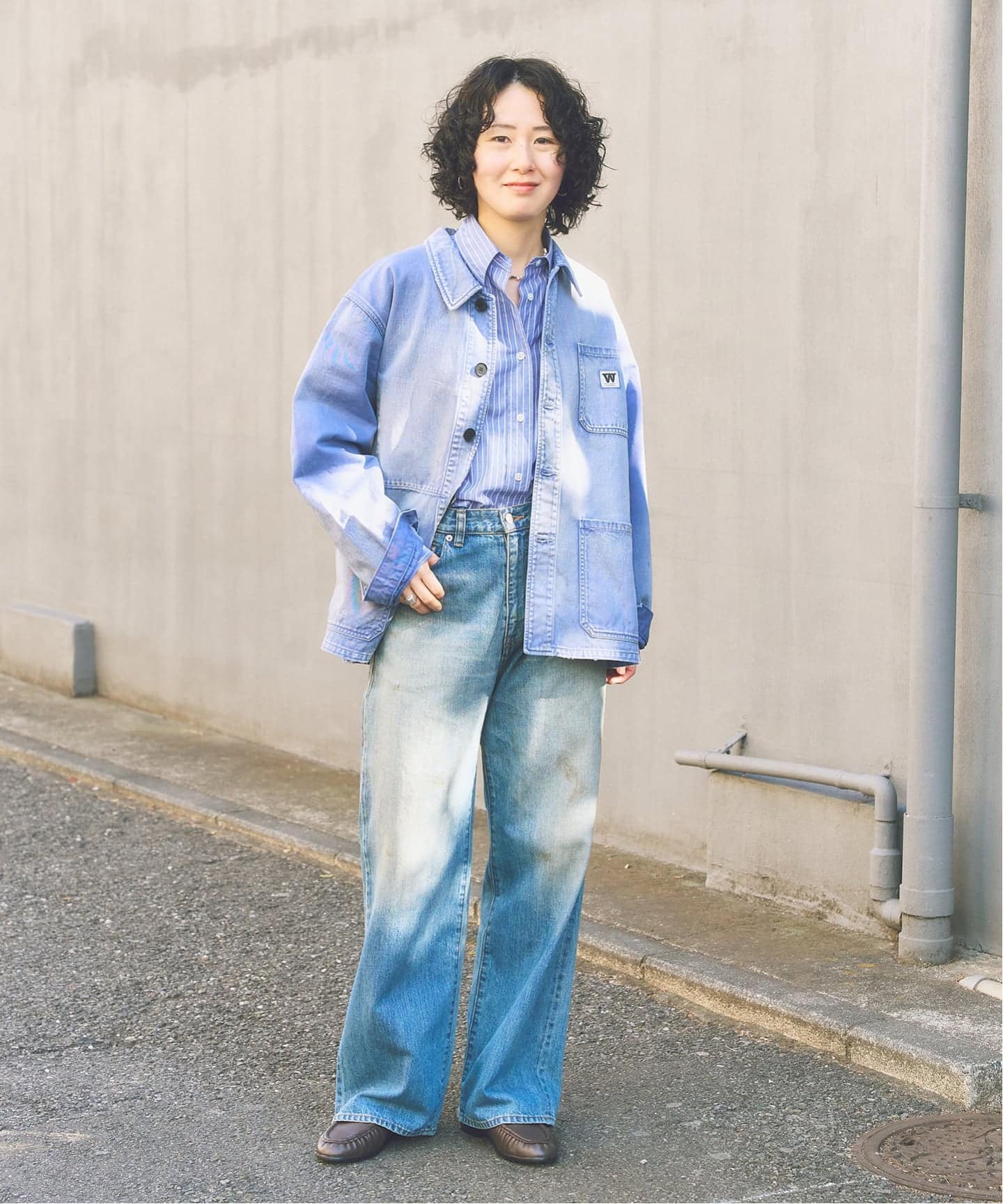 BLUE STRIPE オーバーシャツ（シャツ／ブラウス）｜FRAMeWORK
