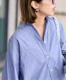 ≪予約≫BLUE STRIPE オーバーシャツ