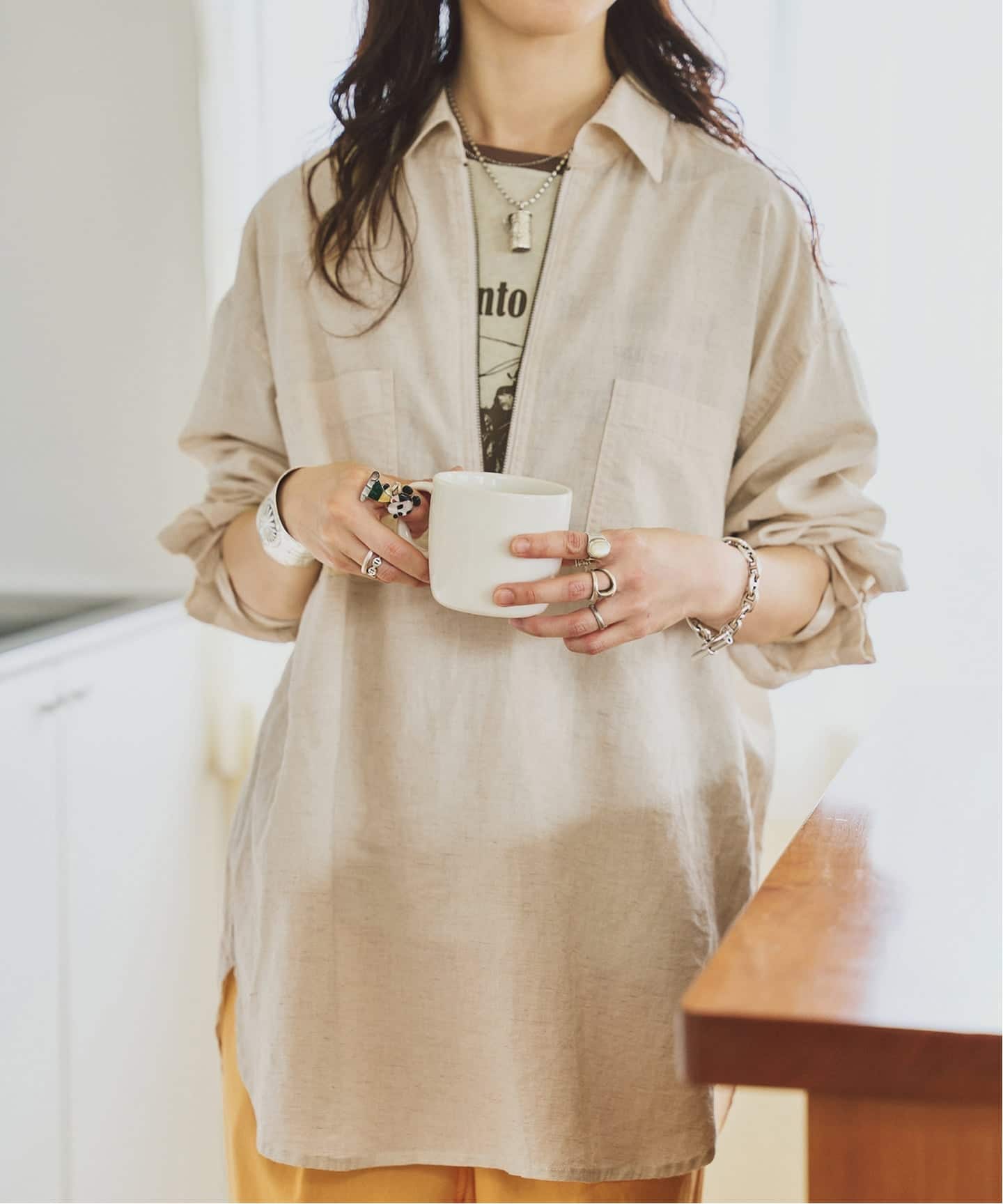 フレームワーク　ペイディPAY DAY シャツ PAYDAY×HOWIECLOTHING×FRAMeWORK HALF ZIP シャツ（シャツ／ブラウス