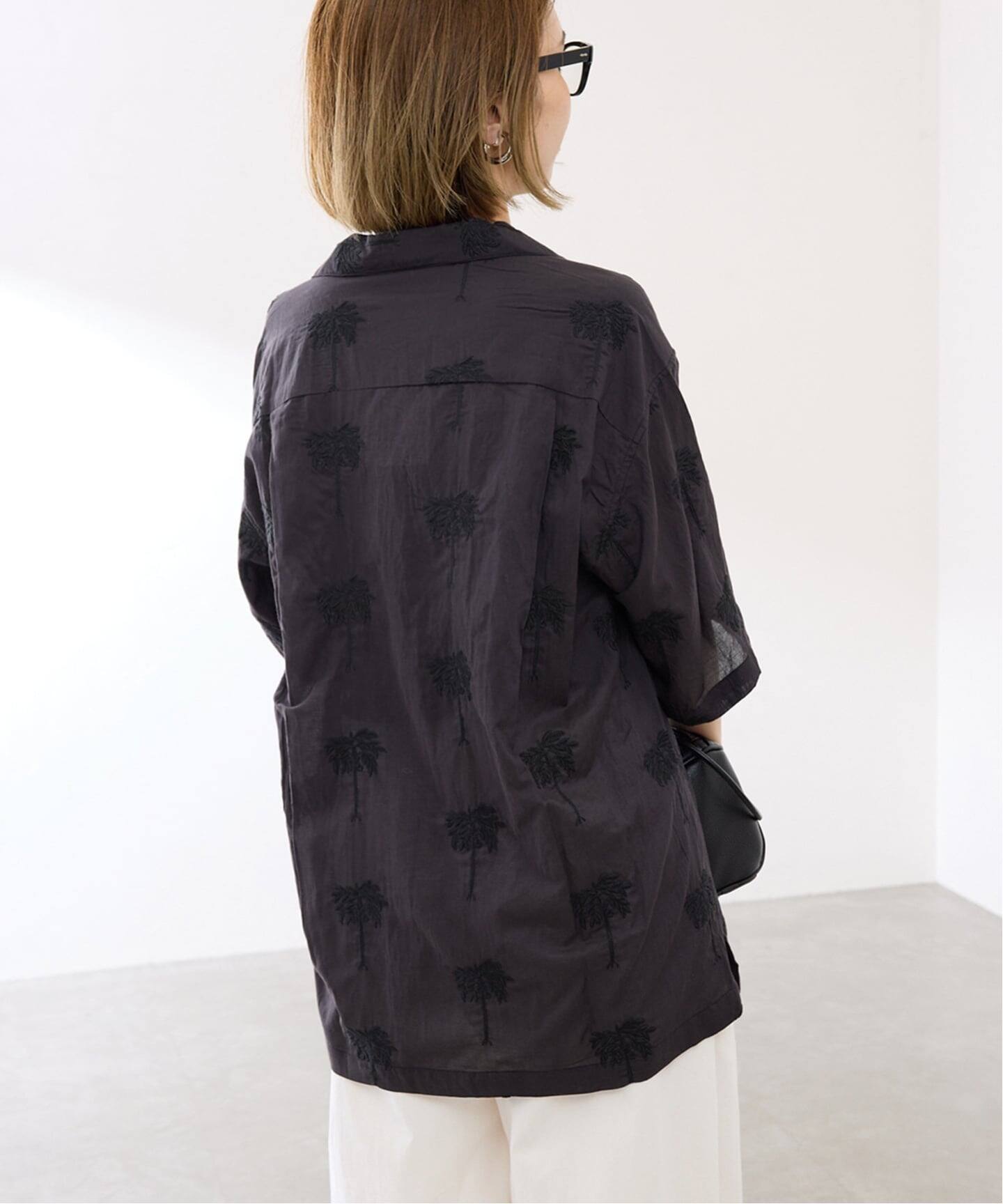 COUTURE DADAM/クチュールドアダム parm tree embroidery シャツ