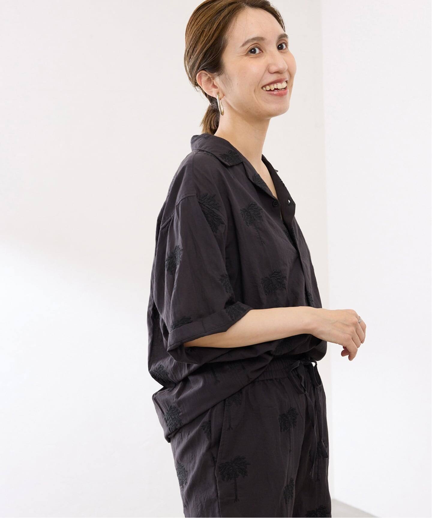 COUTURE DADAM/クチュールドアダム parm tree embroidery シャツ