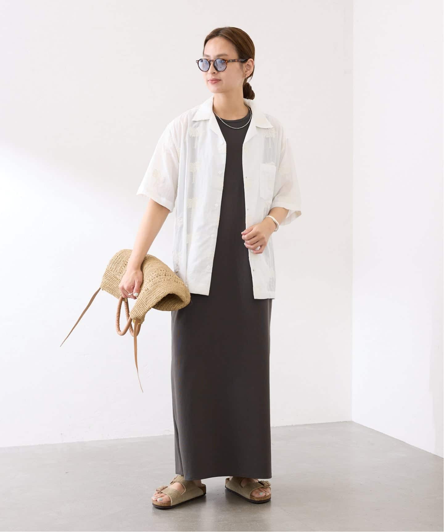 COUTURE DADAM/クチュールドアダム parm tree embroidery シャツ