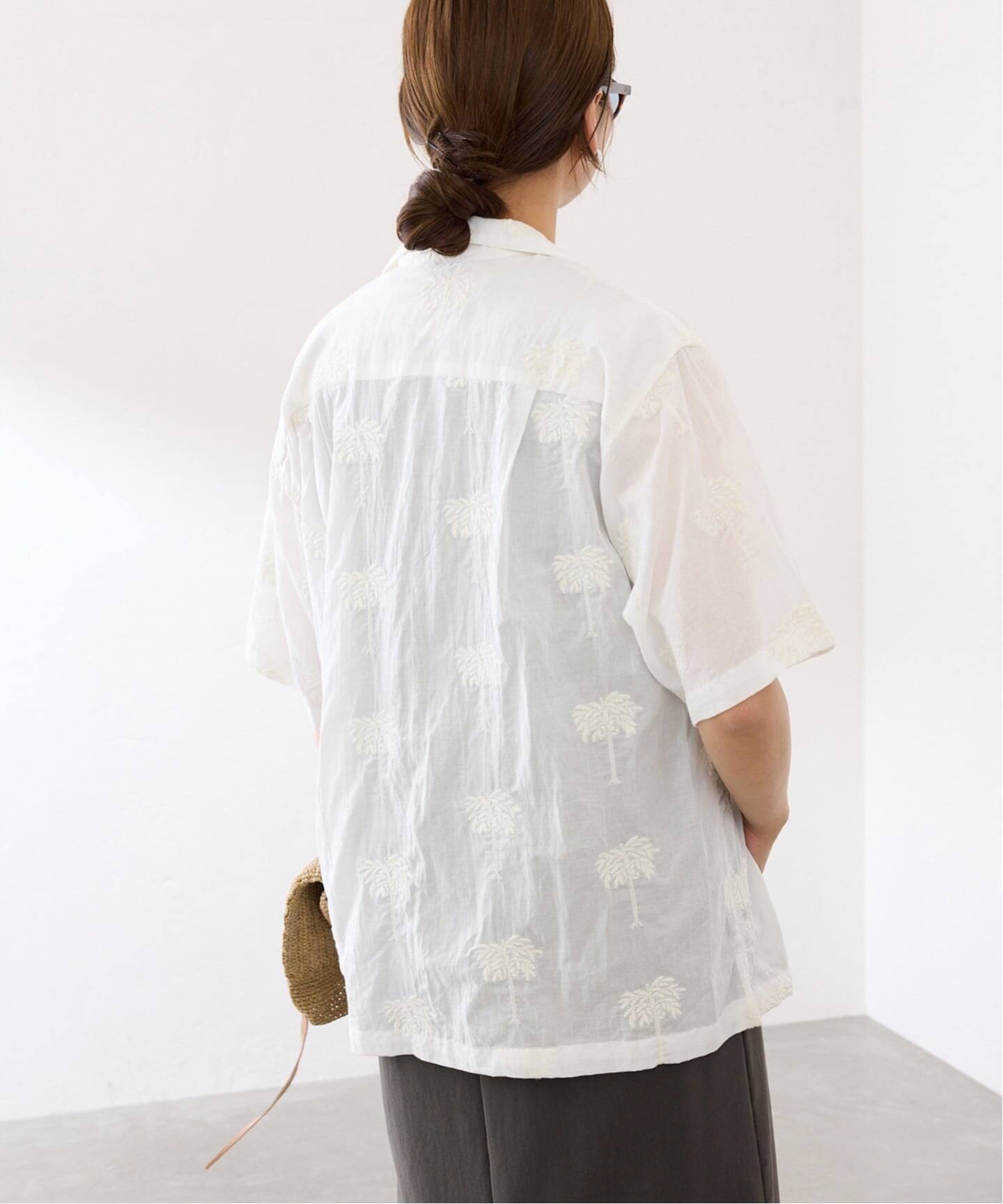 COUTURE DADAM/クチュールドアダム parm tree embroidery シャツ 