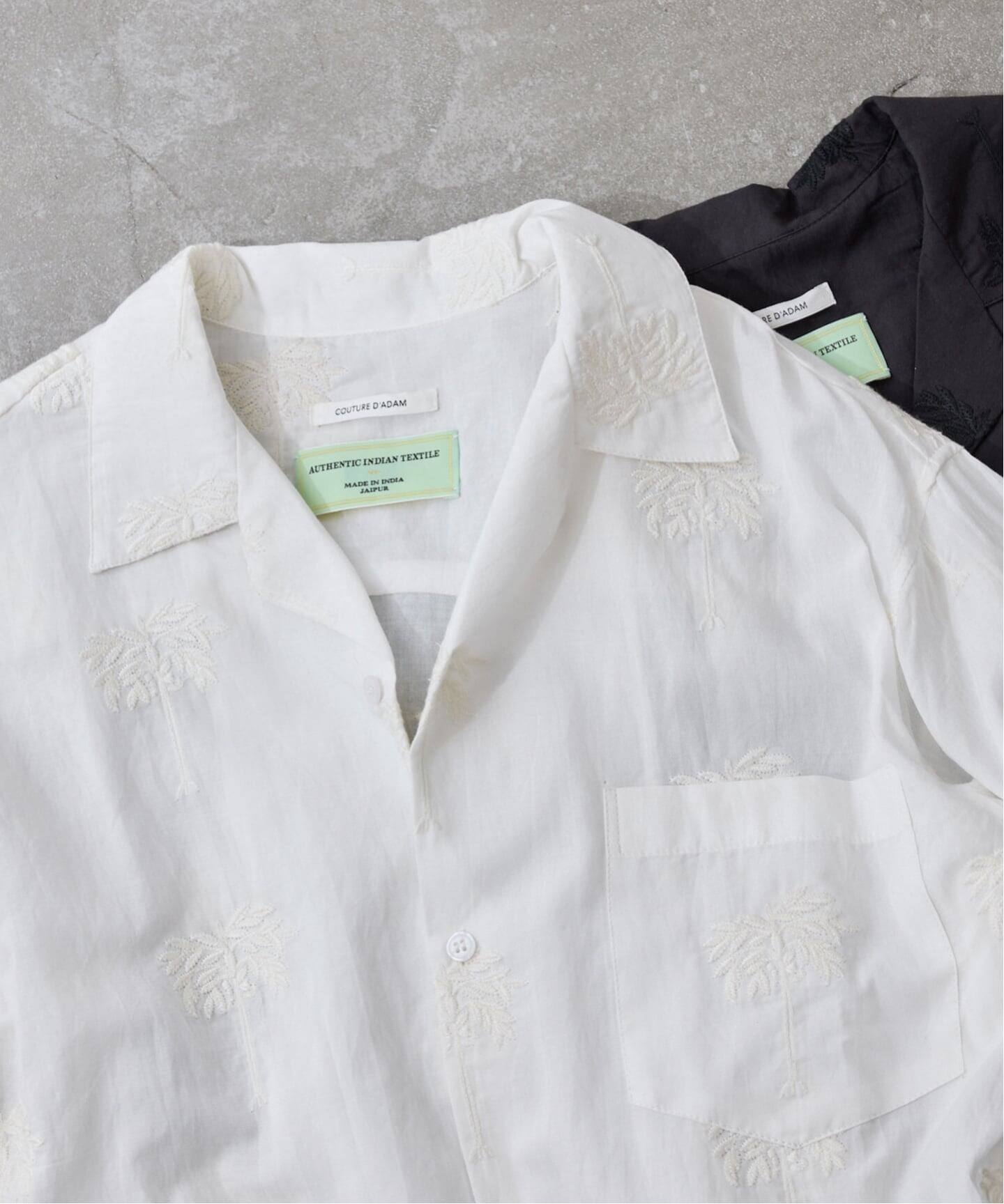 COUTURE DADAM/クチュールドアダム parm tree embroidery シャツ