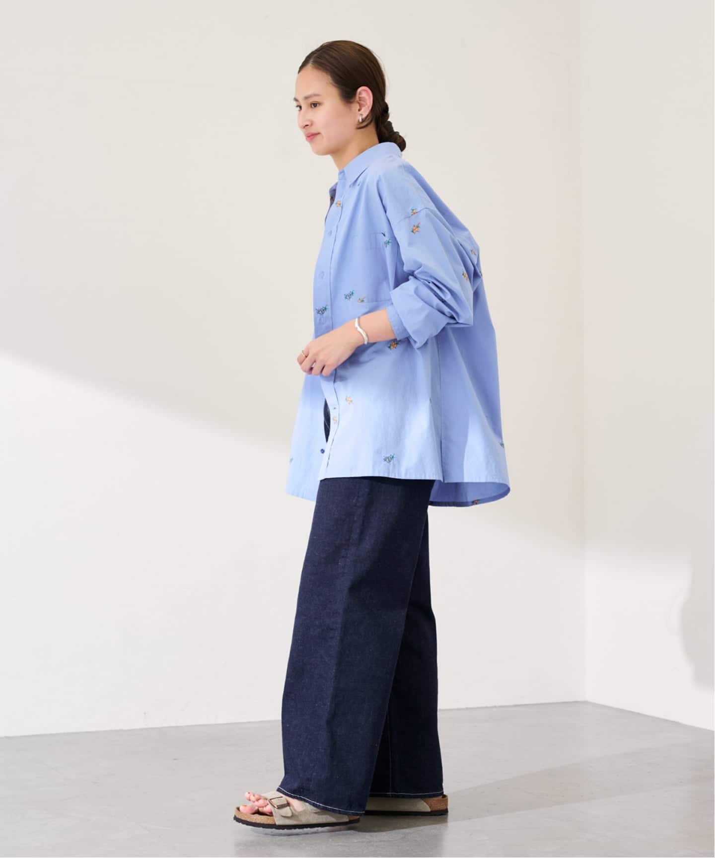 JANE SMITH/ジェーンスミス flower embroidery regular col（シャツ
