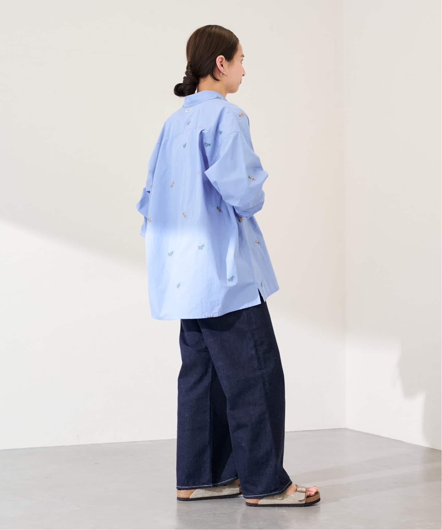 JANE SMITH/ジェーンスミス flower embroidery regular col（シャツ