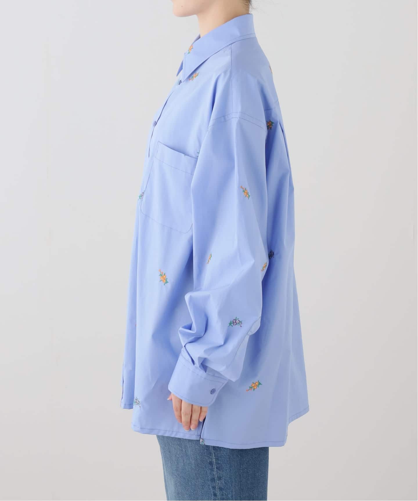 JANE SMITH/ジェーンスミス flower embroidery regular col（シャツ