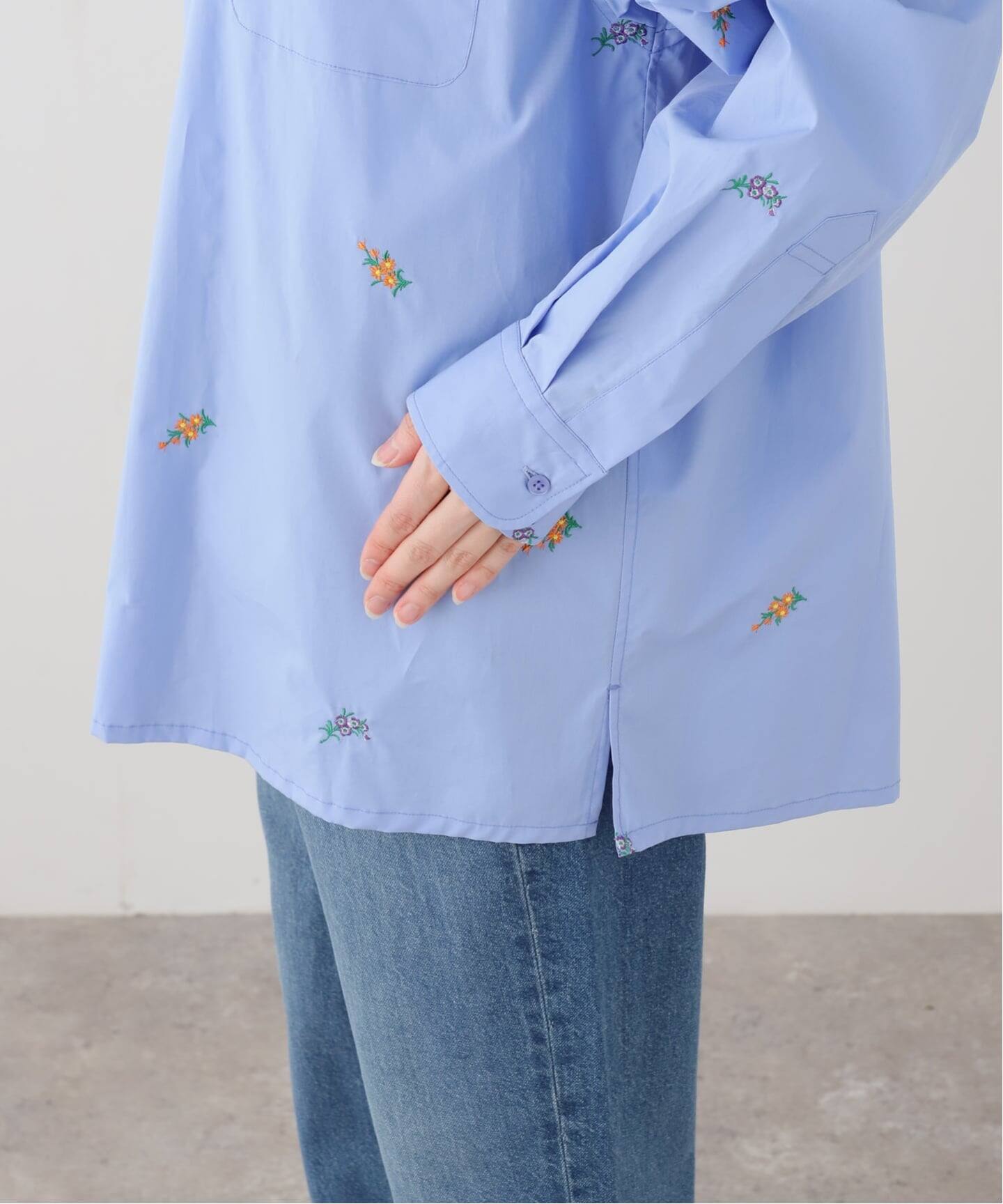 JANE SMITH/ジェーンスミス flower embroidery regular col（シャツ