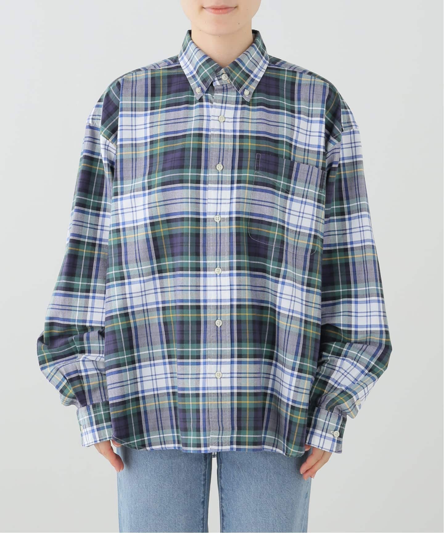 FRAMeWORK ネイビー(濃紺)ボタンシャツ フリーサイズ【洗濯可】 POLO RALPH LAUREN ビッグフィットボタンダウンシャツ（シャツ