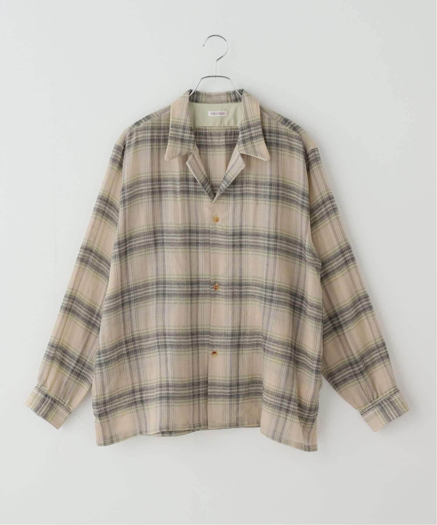 NICENESS / ナイスネス THOM オープンカラージャケットシャツ（シャツ