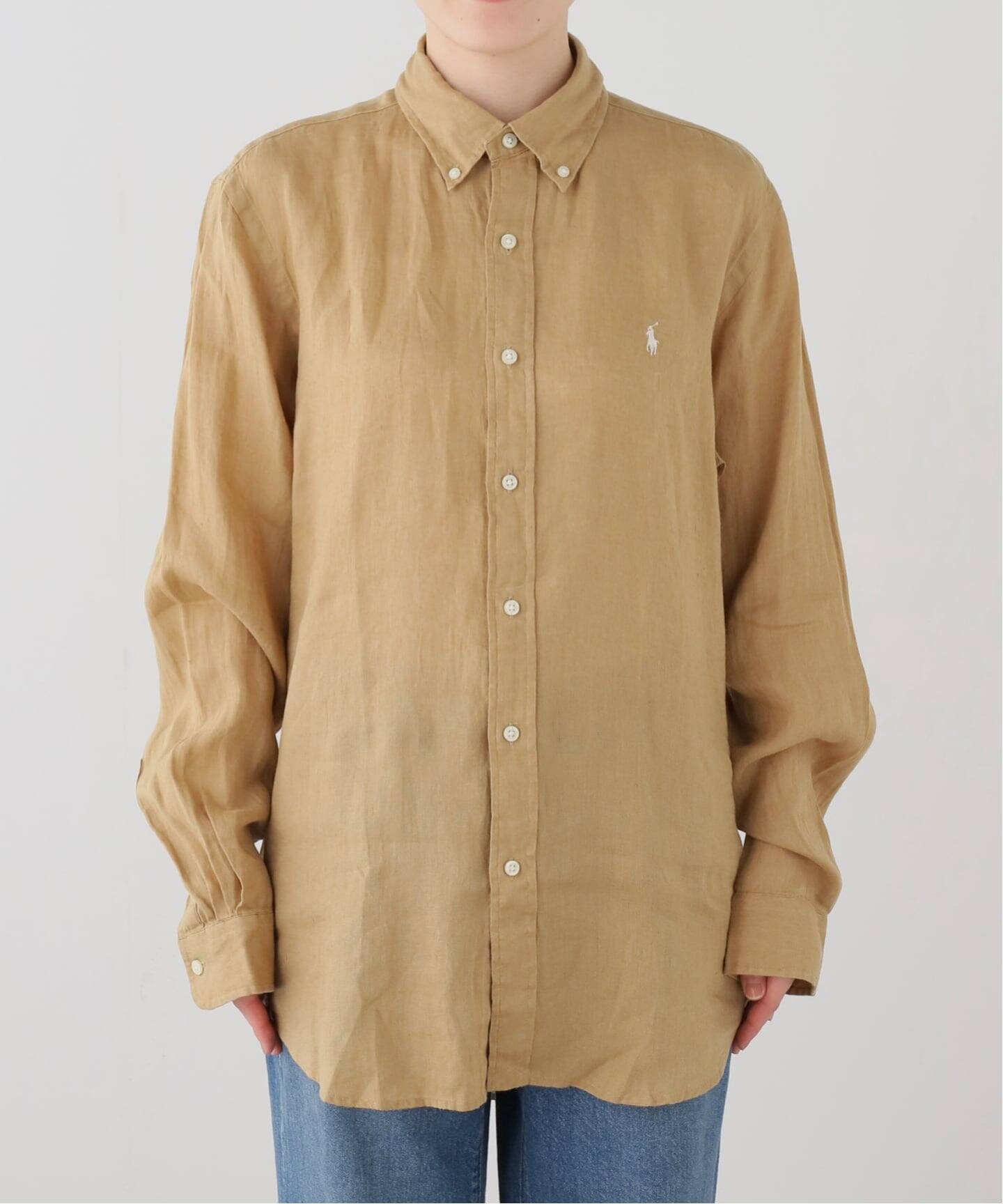 POLO PALPH LAUREN カスタムフィットリネンボタンダウンシャツ（シャツ