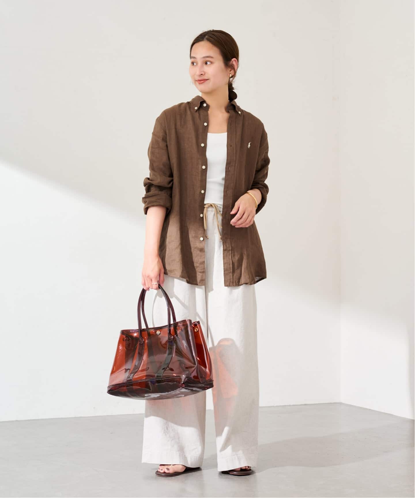 POLO PALPH LAUREN カスタムフィットリネンボタンダウンシャツ（シャツ