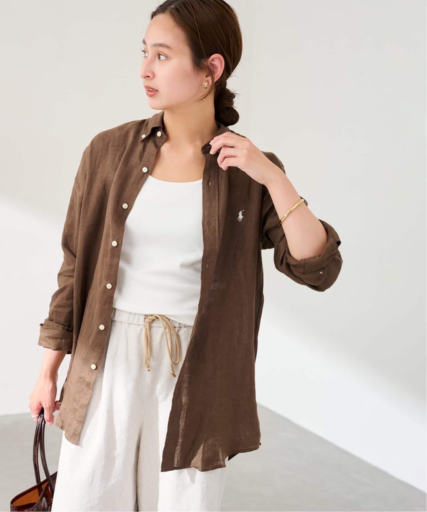 POLO PALPH LAUREN カスタムフィットリネンボタンダウンシャツ（シャツ