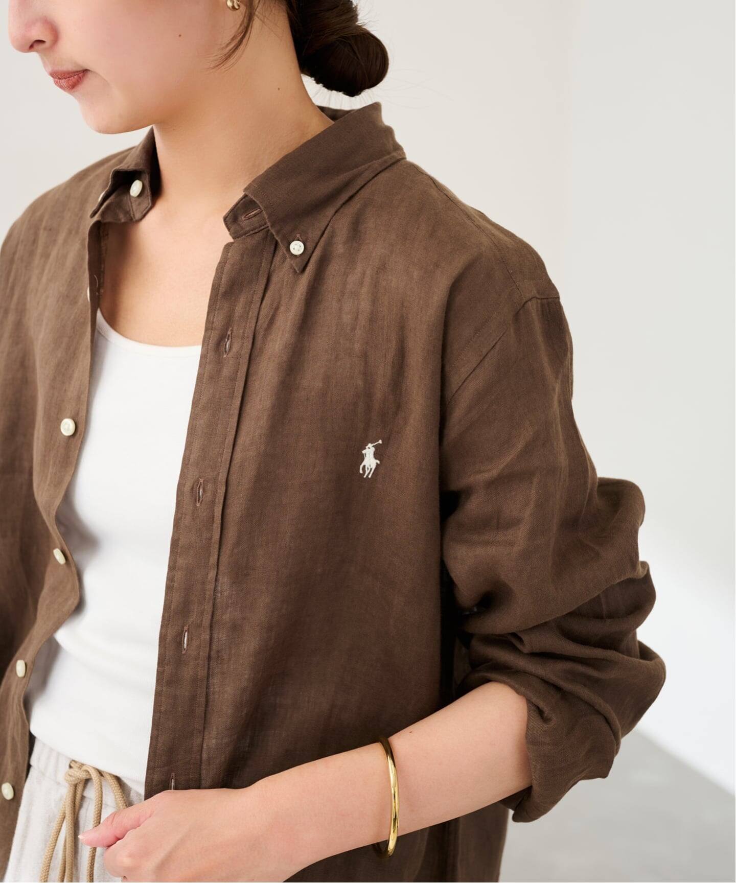POLO PALPH LAUREN カスタムフィットリネンボタンダウンシャツ（シャツ