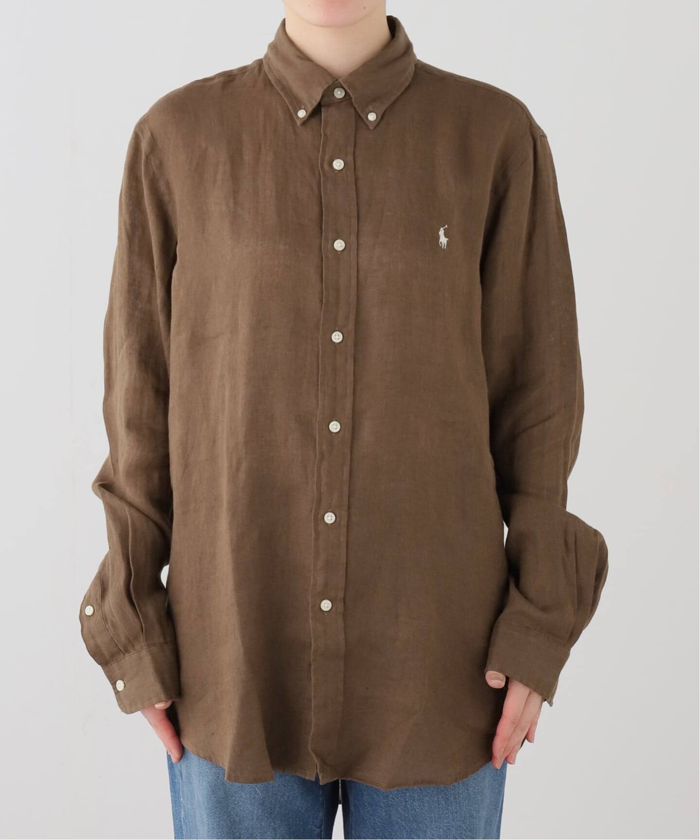 POLO PALPH LAUREN カスタムフィットリネンボタンダウンシャツ（シャツ