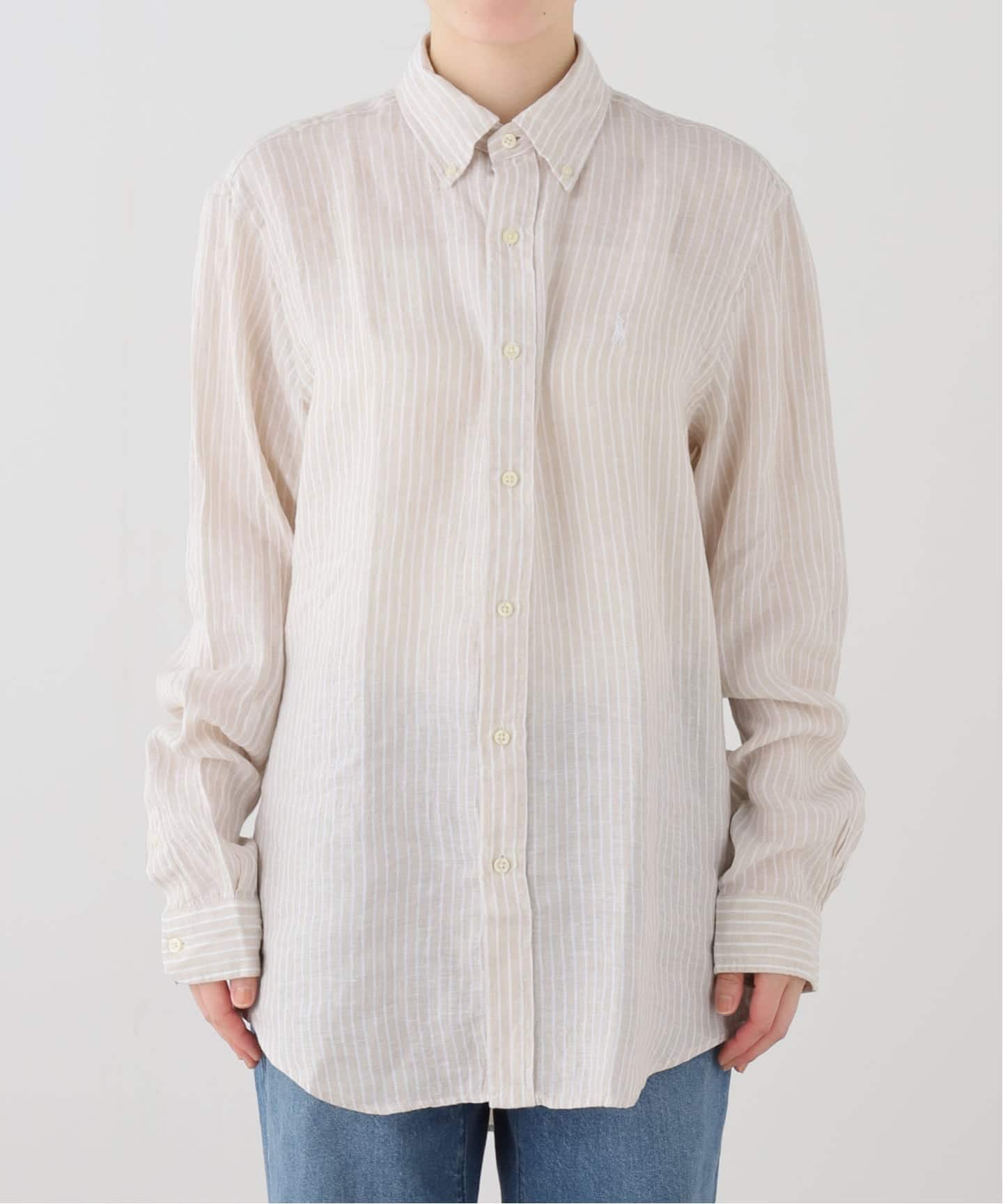 POLO RALPH LAUREN カスタムフィットリネンボタンダウンシャツ