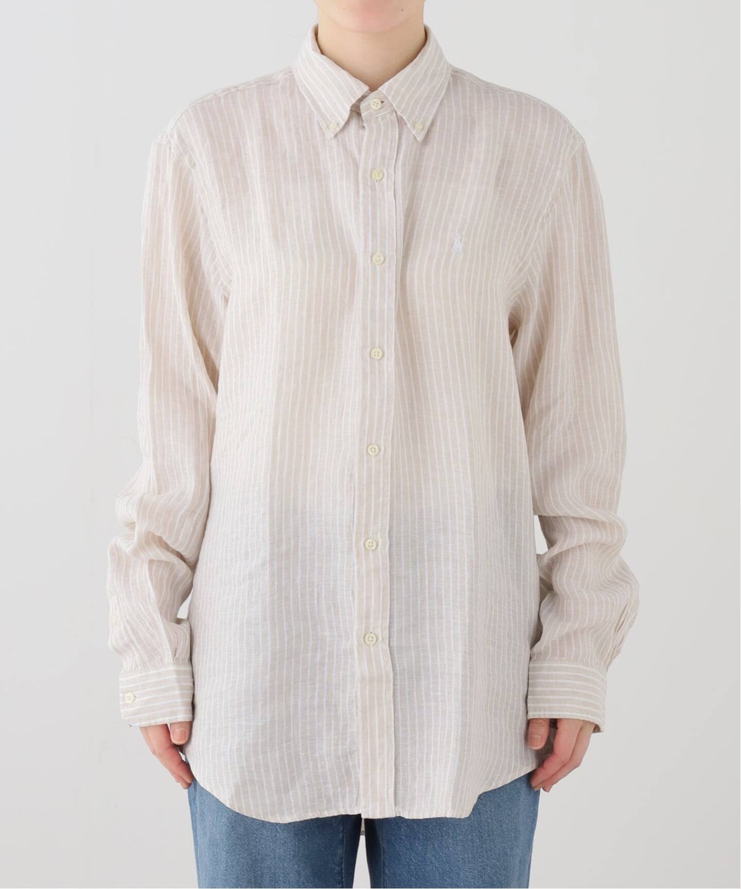 POLO RALPH LAUREN カスタムフィットリネンボタンダウンシャツ 