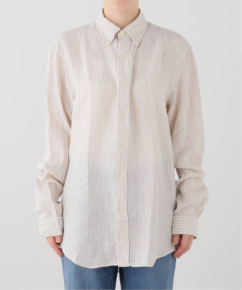 POLO RALPH LAUREN カスタムフィットリネンボタンダウンシャツ 