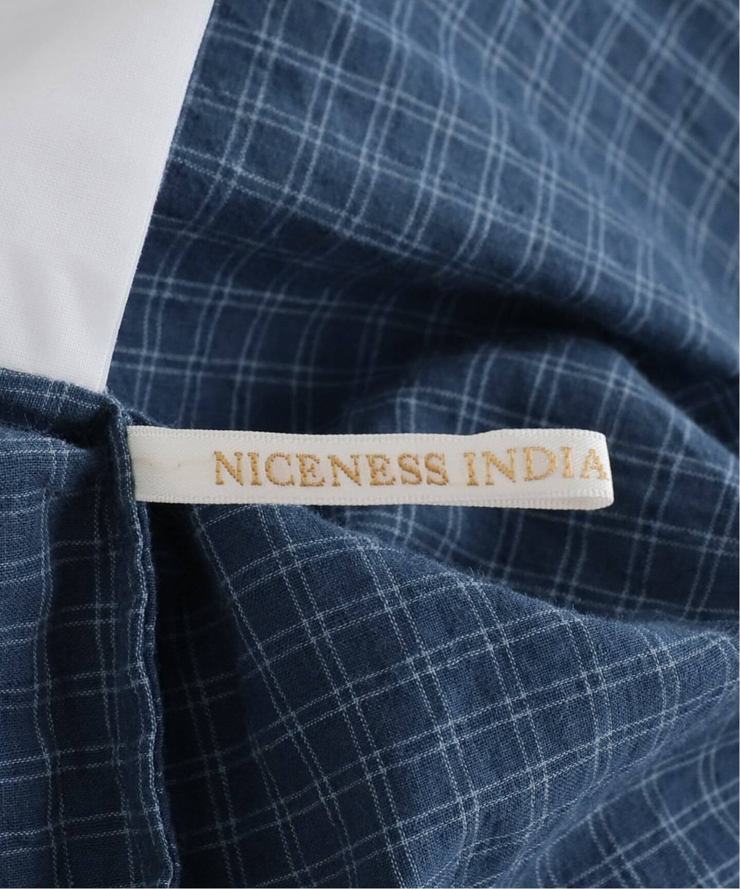 NICENESS / ナイスネス I.CASTELINOインディゴチェック ロースロープ