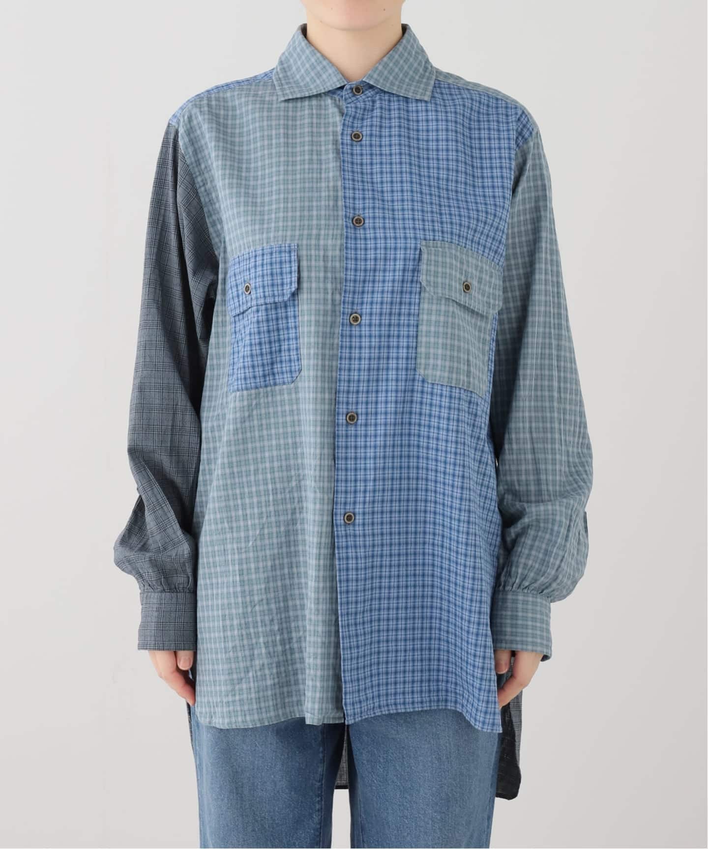 Nigel Cabourn グランパシャツクレイジーパターンドビー（シャツ