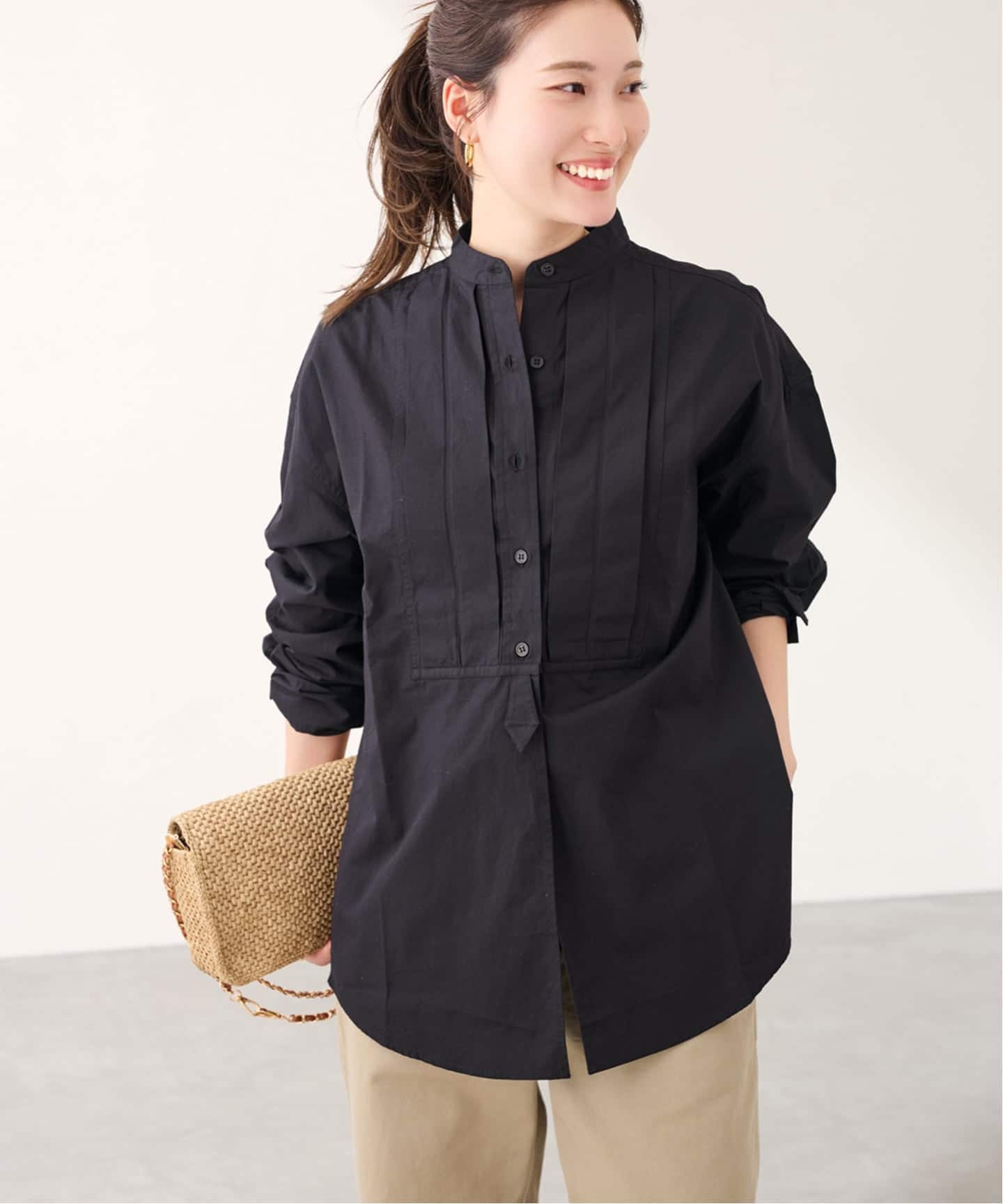 SEEALL/シーオール OVERSIZED TAXIDO SHIRTS（シャツ／ブラウス